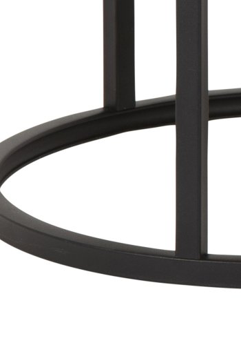 ACT NORDIC Spiro sofabordsst - melamin vild eg og sort metal (st af 2)