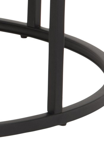 ACT NORDIC Spiro sofabordsst - melamin vild eg og sort metal (st af 2)