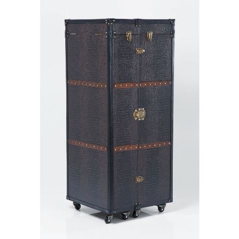 KARE DESIGN Colonial barskab - brunt stof, m. skuffer 