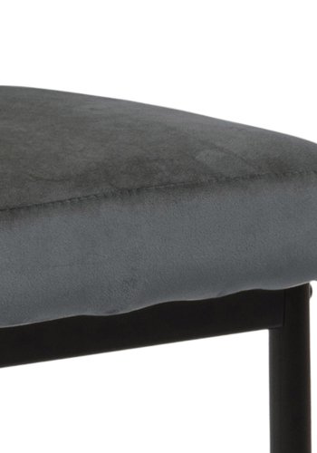 ACT NORDIC Demi spisebordsstol - mrkegr polyester og sort metal