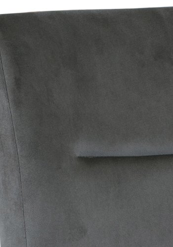 ACT NORDIC Demi spisebordsstol - mrkegr polyester og sort metal