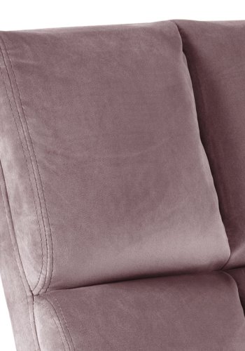 ACT NORDIC Alba loungestol - stvet rosa polyester og sort metal