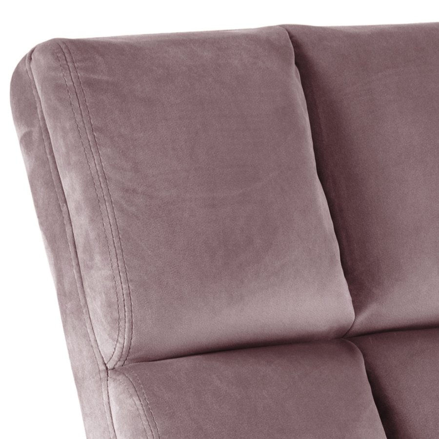 ACT NORDIC Alba loungestol - stvet rosa polyester og sort metal