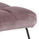 ACT NORDIC Alba loungestol - stvet rosa polyester og sort metal