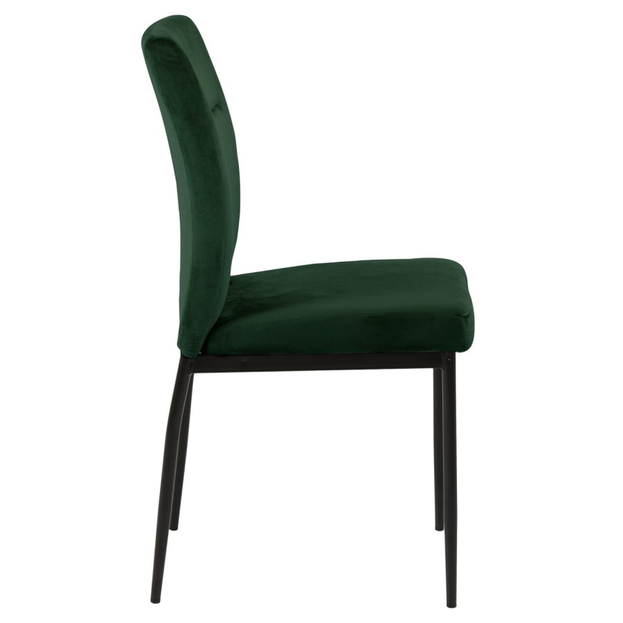 ACT NORDIC Demi spisebordsstol - mrkegrn polyester og sort metal