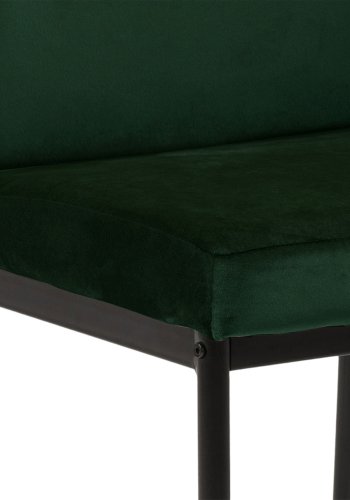 ACT NORDIC Demi spisebordsstol - mrkegrn polyester og sort metal