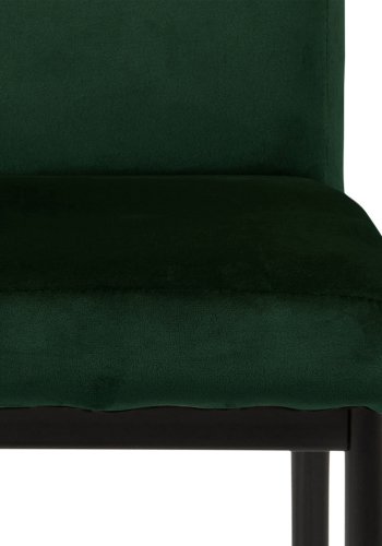 ACT NORDIC Demi spisebordsstol - mrkegrn polyester og sort metal