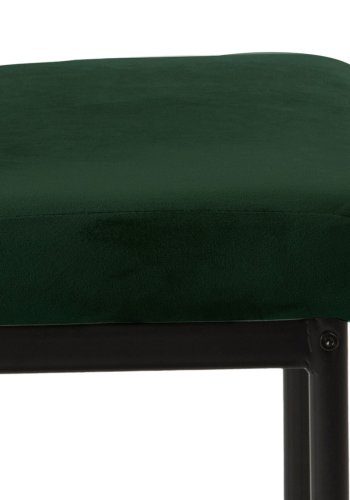 ACT NORDIC Demi spisebordsstol - mrkegrn polyester og sort metal