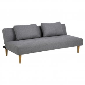 ACT NORDIC Lucca sovesofa, m. 2 puder - lysegr polyester og gummitr