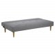 ACT NORDIC Lucca sovesofa, m. 2 puder - lysegr polyester og gummitr