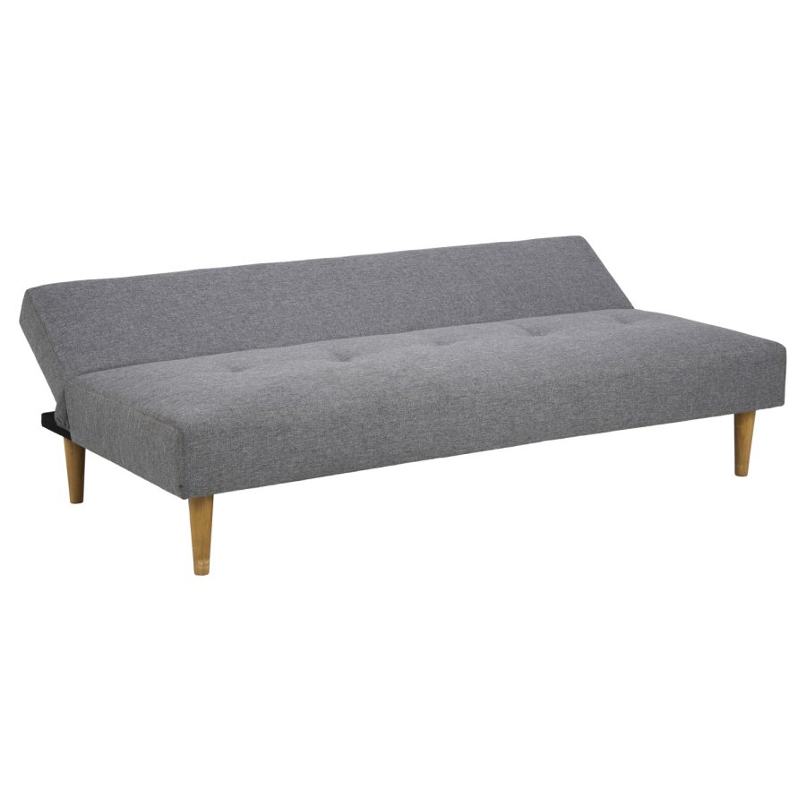 ACT NORDIC Lucca sovesofa, m. 2 puder - lysegr polyester og gummitr