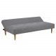 ACT NORDIC Lucca sovesofa, m. 2 puder - lysegr polyester og gummitr