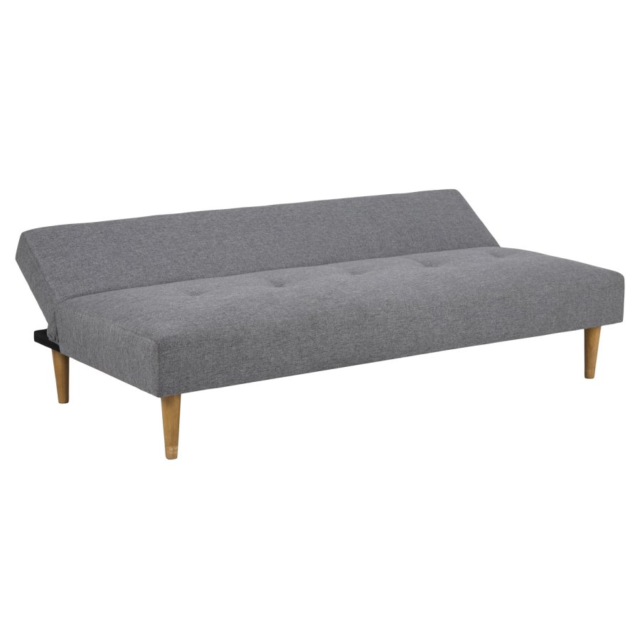 ACT NORDIC Lucca sovesofa, m. 2 puder - lysegr polyester og gummitr
