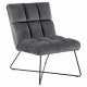 ACT NORDIC Alba loungestol - mrkegr polyester og sort metal