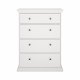 TVILUM North Chest med 4 skuffer, Hvid, 86,3 x 51,6 x 115,6 cm