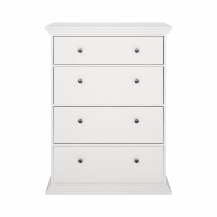 TVILUM North Chest med 4 skuffer, Hvid, 86,3 x 51,6 x 115,6 cm