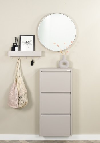 SPINDER DESIGN BILLY 3 skoskab, m. 3 lger - silky taupe stl