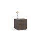 TVILUM Dallas natbord, m. 2 skuffer - brun folie (40x40,25)