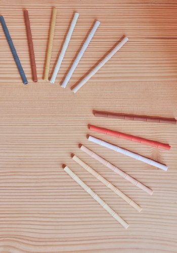 OYOY MINI Bambus Silicone Sugerr - Pakke med 6 - Cherry Red / Vanilla