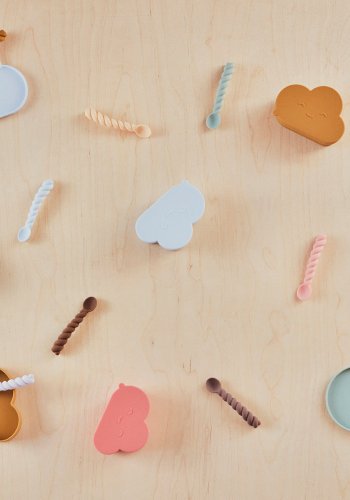 OYOY MINI Chloe Cloud Snack Skl med Lg - Koral Silikone