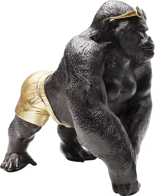 KARE DESIGN Monkey Beach figur - bronze og guld polyresin (H:30cm)