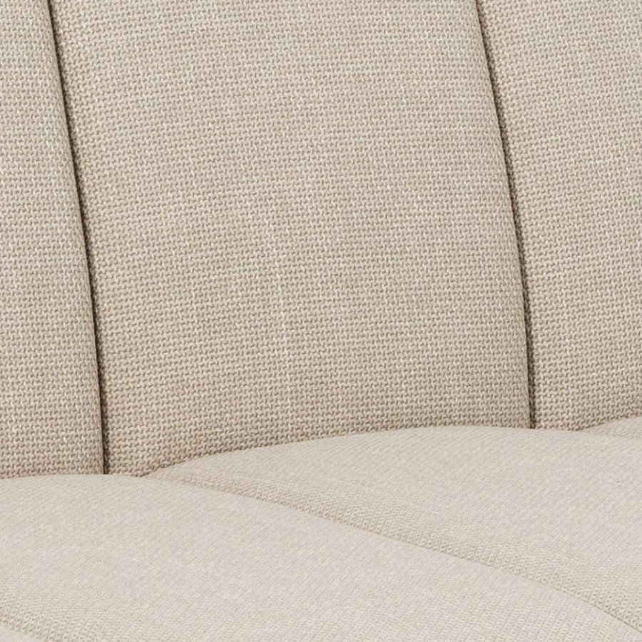 ACT NORDIC Caix sovesofa, m. click & clack, delt rygln, syninger - beige stof og sort stl (198x95)