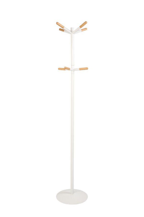 ZUIVER Wooden Tip stumtjener - hvid metal og natur tr