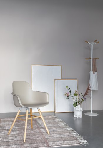 ZUIVER Wooden Tip stumtjener - hvid metal og natur tr