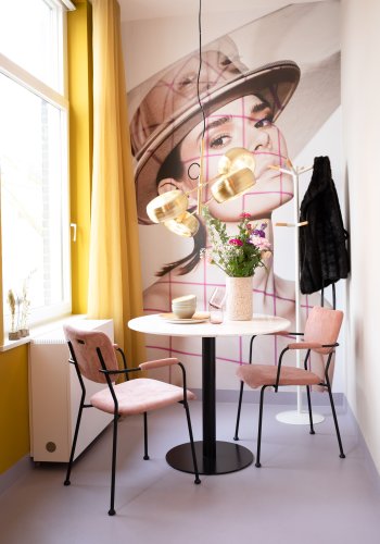 ZUIVER Wooden Tip stumtjener - hvid metal og natur tr