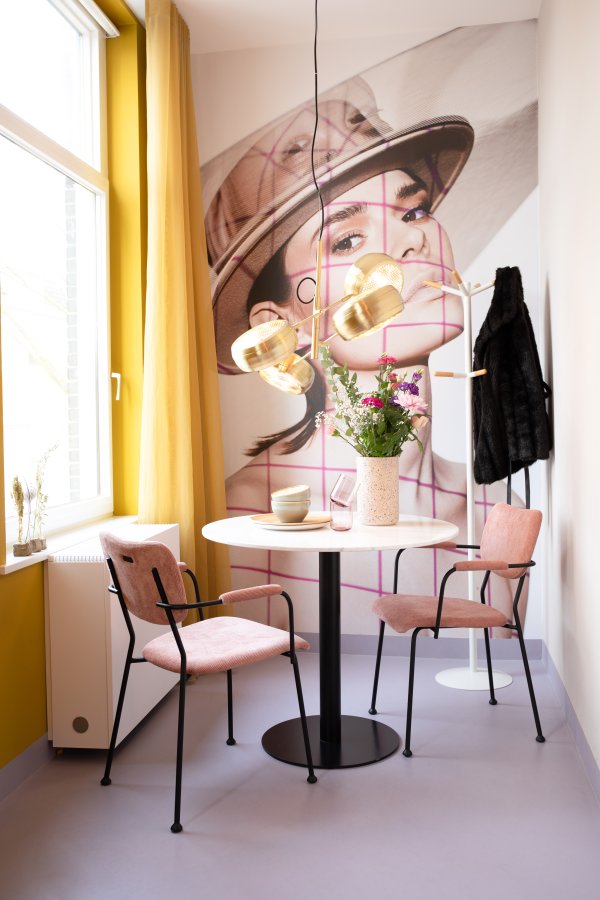 ZUIVER Wooden Tip stumtjener - hvid metal og natur tr