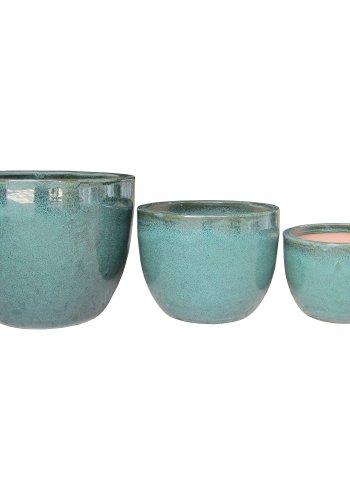 HOUSE NORDIC Krukke, fiberclay, grn, st af 3