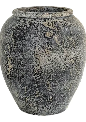 HOUSE NORDIC Capelo dekorationskrukke, rund - gr terracotta (44)