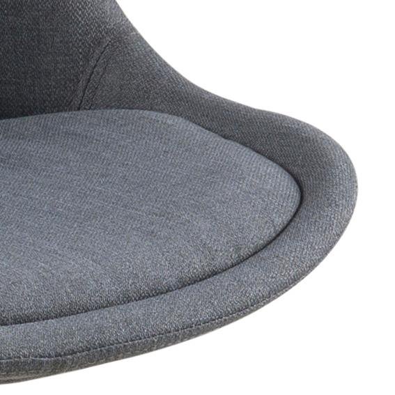 ACT NORDIC Dima spisebordsstol - mrkegr stof og natur gummitr