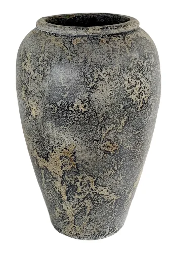 HOUSE NORDIC Capelo dekorationskrukke, rund - gr terracotta (47)