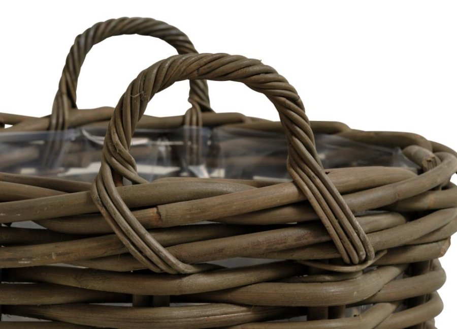 Arles kurv, m. hank, kvadratisk - gr kubu (st med 2)