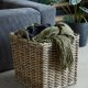 Arles kurv, m. hank, kvadratisk - gr kubu (st med 2)
