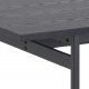 ACT NORDIC Angus spisebord - sort melamin ask  og sort metal (200x90)
