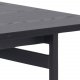 ACT NORDIC Angus spisebord - sort melamin ask  og sort metal (200x90)