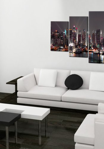 ARTGEIST Manhattan at night - New Yorks skyline trykt p lrred 