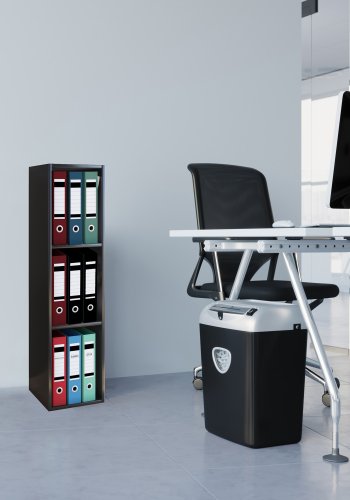 Offas reol, m. 2 hylder - sort tr