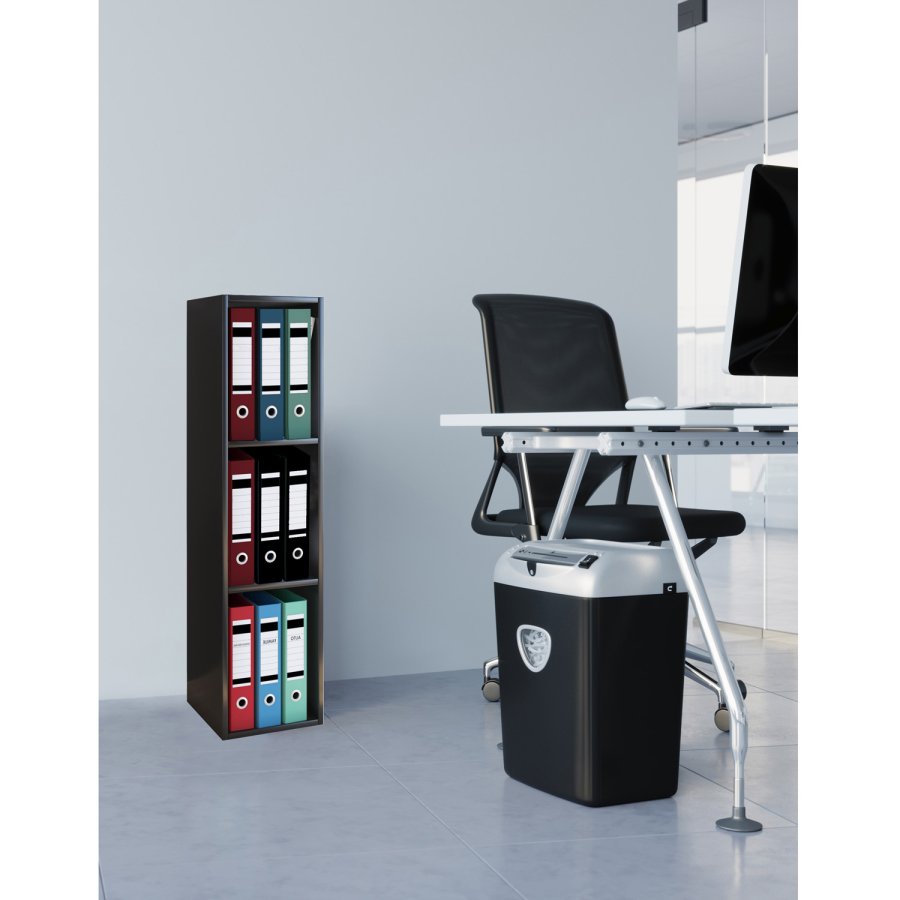 Offas reol, m. 2 hylder - sort tr