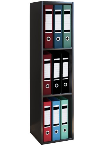 Offas reol, m. 2 hylder - sort tr