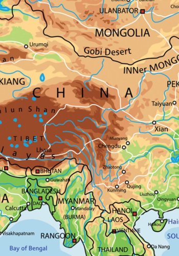 ARTGEIST World Geography verdenskort billede - multifarvet print p kork