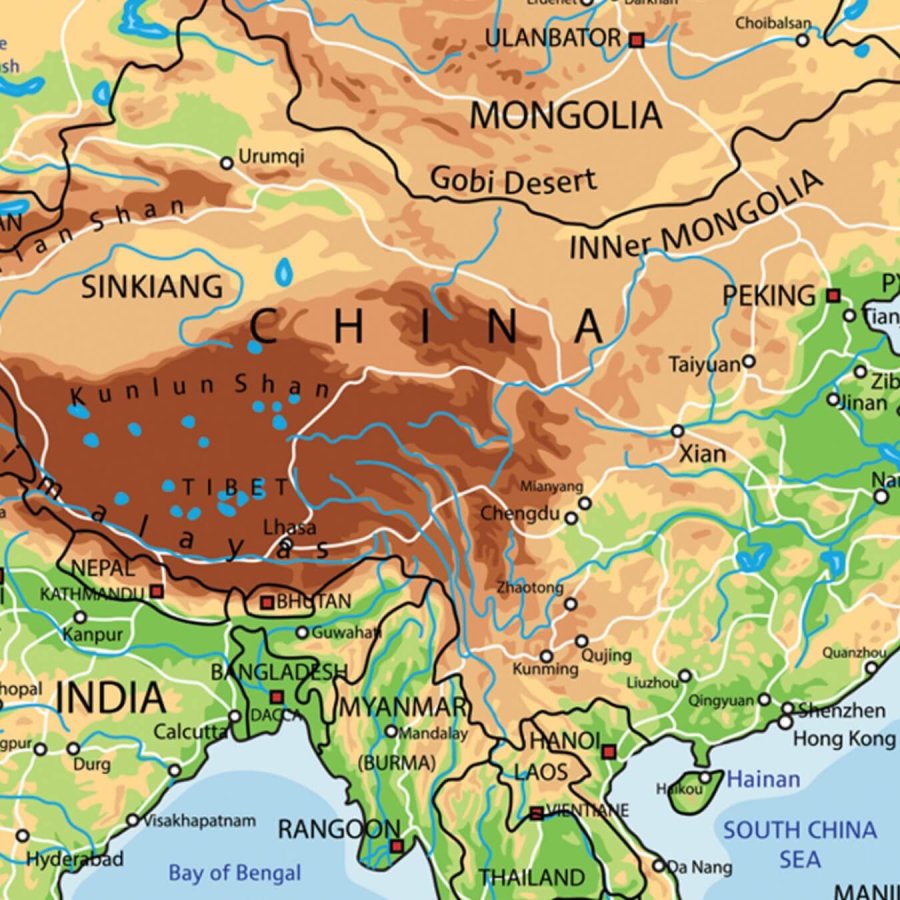 ARTGEIST World Geography verdenskort billede - multifarvet print p kork