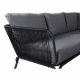 VENTURE DESIGN Roxo hjrnesofa st - gr hynder, sort polyester reb og aluminium