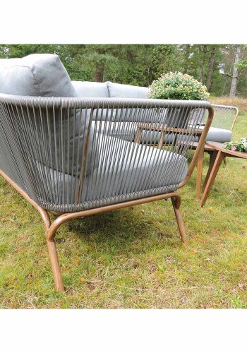 VENTURE DESIGN Roxo - Corner sofa - Brown/grey