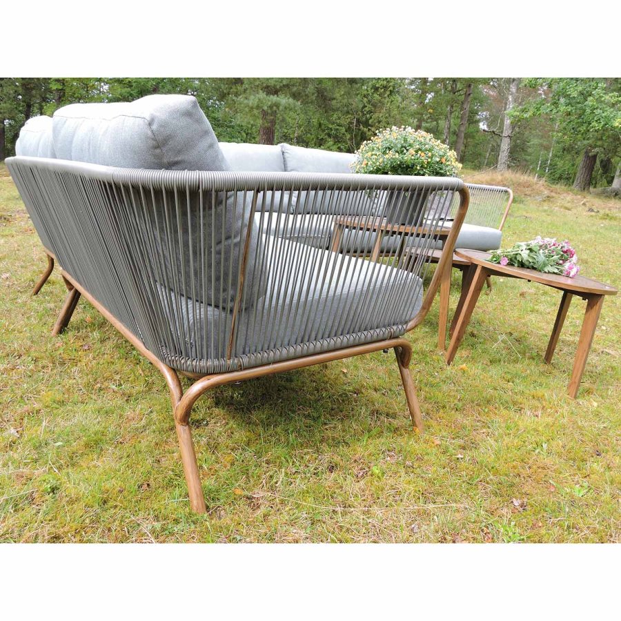 VENTURE DESIGN Roxo - Corner sofa - Brown/grey