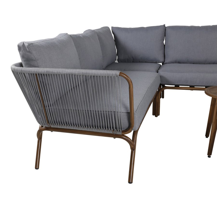 VENTURE DESIGN Roxo - Corner sofa - Brown/grey