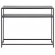 ACT NORDIC Newcastle konsolbord metal pulverlakeret ru mat sort, hylde 1 stk ben bund L:100 B:35 H:79 cm