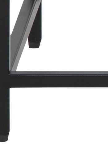 ACT NORDIC Newcastle konsolbord metal pulverlakeret ru mat sort, hylde 1 stk ben bund L:100 B:35 H:79 cm